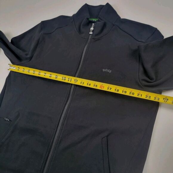 Hugo Boss Jacket Men's Large Black Full Zip Long Sleeve Stretch Casual - Picture 6 of 15